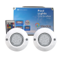 Kit 2 Luces Led Rgb Para Piscina 9w Fibra Vidrio
