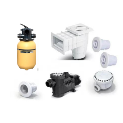 Kit Vulcano Piscina Filtrovc10, Bomba033, Skimmer + Accesorios Hormigón