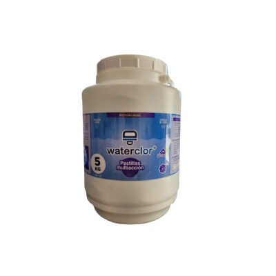 Cloro en pastillas WATERCLOR Triple acción 5 kg